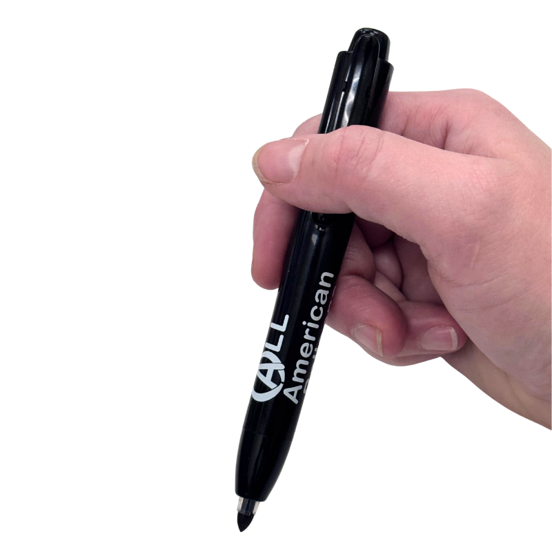 AAB Black Retractable Permanent Marker