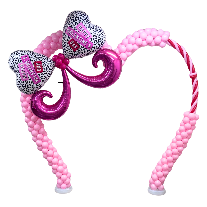 9' Borisino Heart Aluminum Balloon Frame Arch Kit | 1 Count