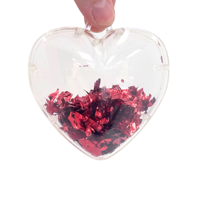 3 1/2" Borosino Clear Heart Shaped Container | 1 Count