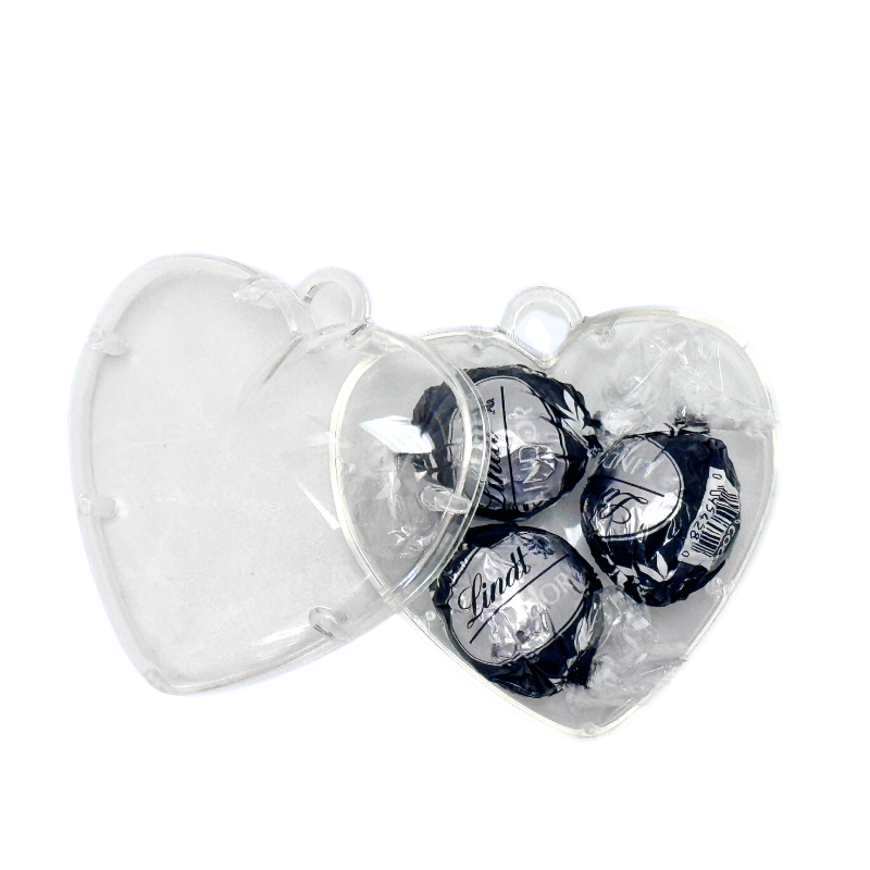 3 1/2" Borosino Clear Heart Shaped Container | 1 Count