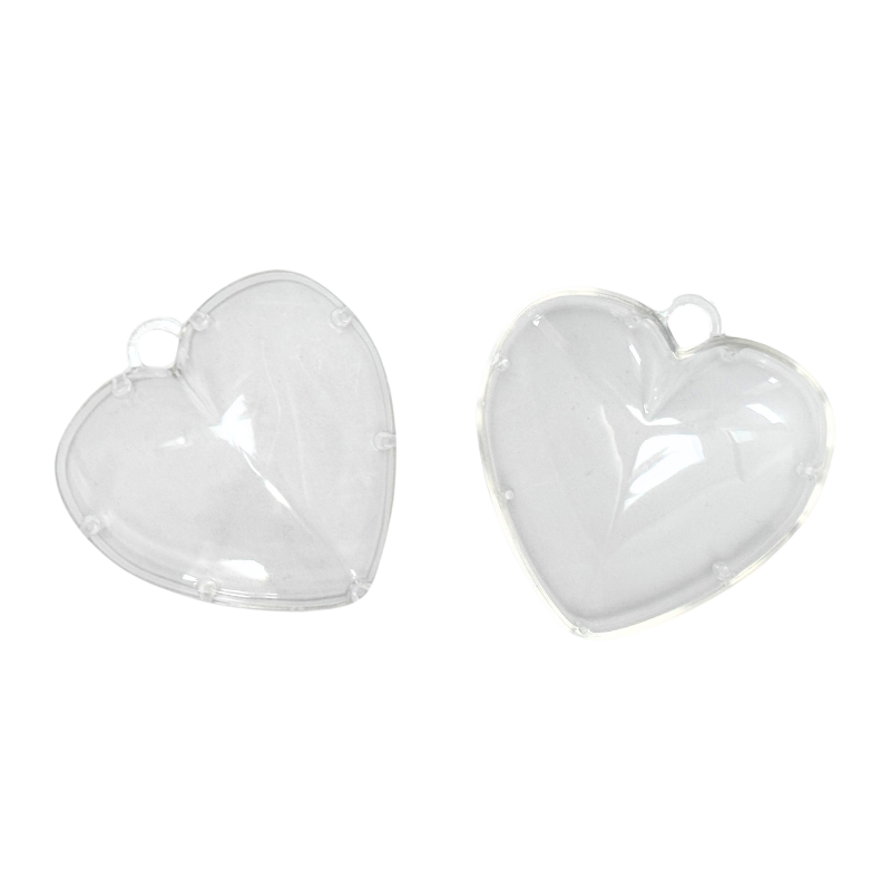 3 1/2" Borosino Clear Heart Shaped Container | 1 Count