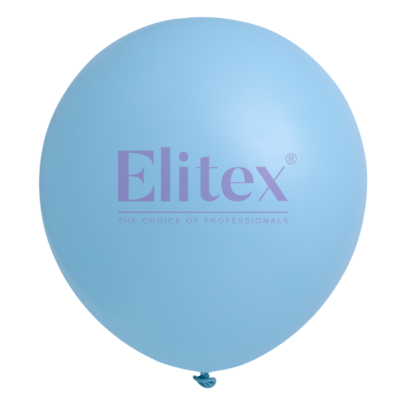 24" Elitex Baby Blue Pastel Round Latex Balloons | 5 Count