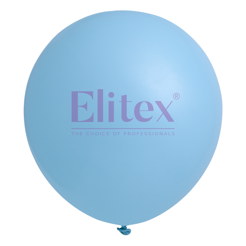 18" Elitex Baby Blue Pastel Round Latex Balloons | 10 Count