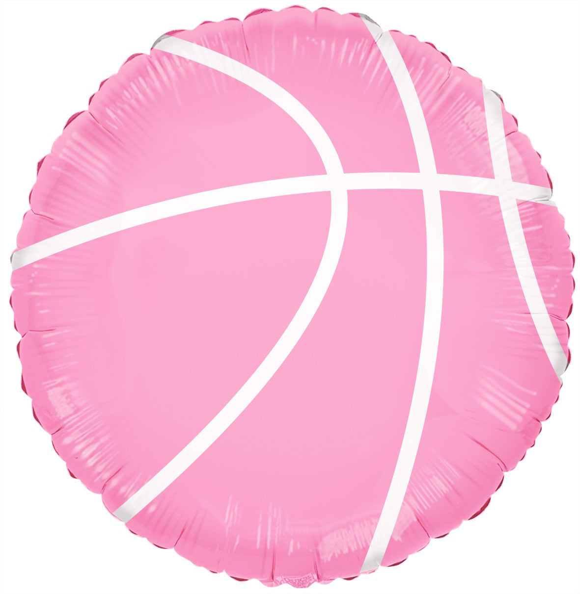 18" Etc. Tuftex Pink Basketballer Round Foil Balloon | Buy 5 Or More Save 20%