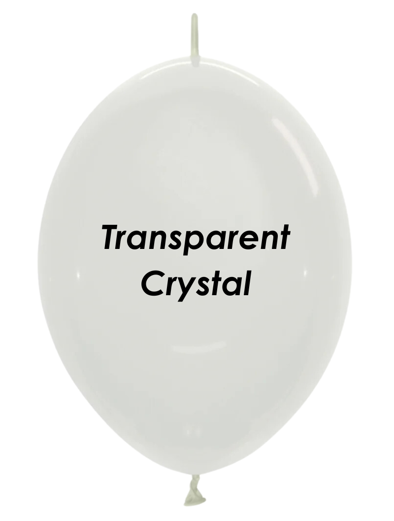 12" Sempertex Crystal Clear Link-O-Loon Latex Balloons | 50 Count