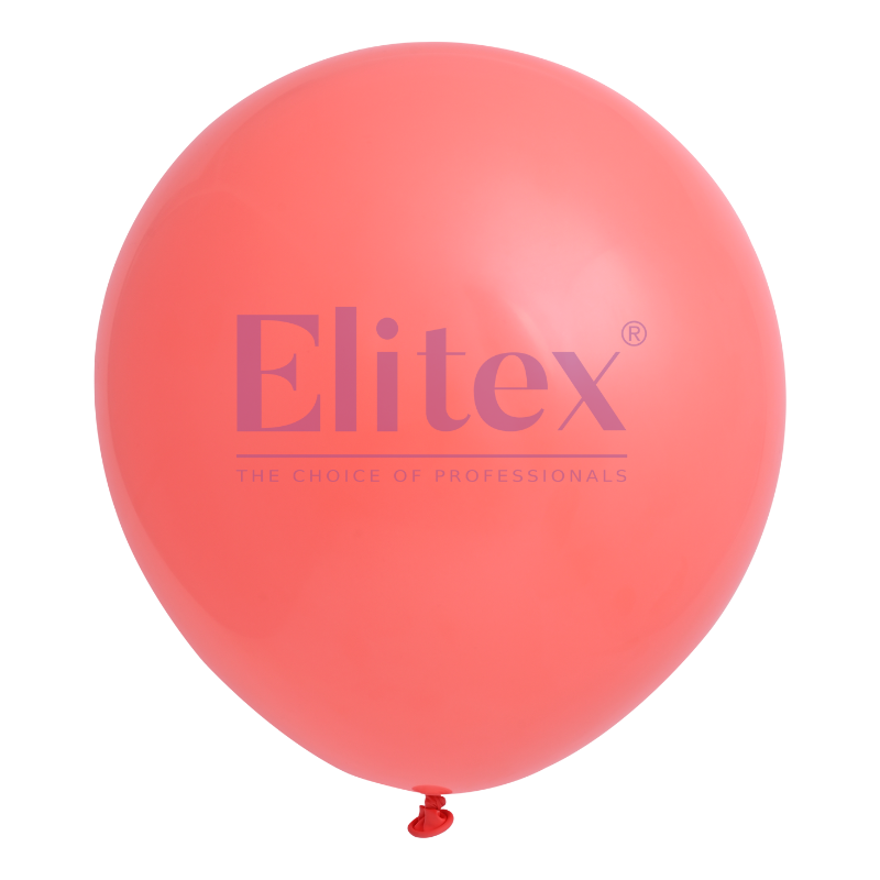 24" Elitex Coral Pastel Round Latex Balloons | 5 Count