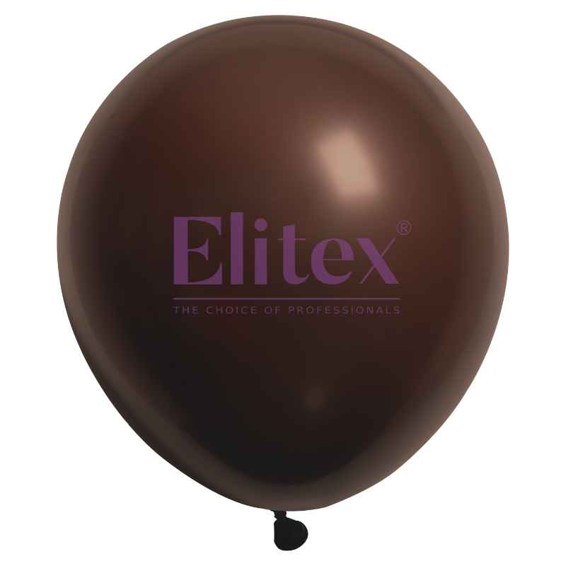 24" Elitex Brown Standard Round Latex Balloons | 5 Count