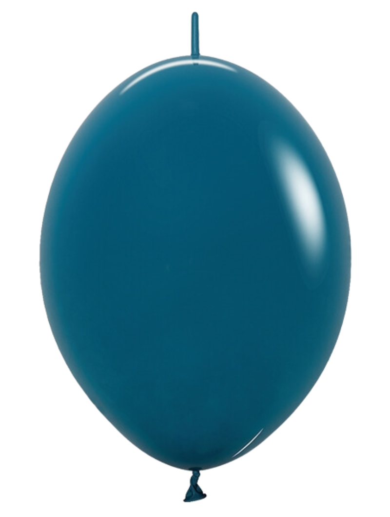 12" Sempertex Deluxe Deep Teal Link-O-Loon Latex Balloons | 50 Count