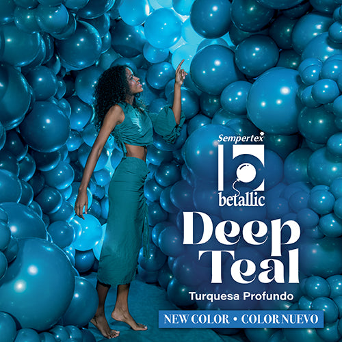 18" Sempertex Deluxe Deep Teal Latex Balloons | 25 Count