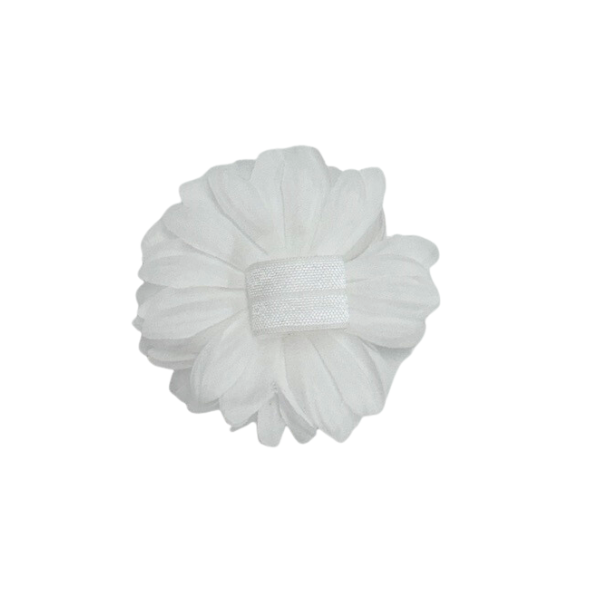 2 3/4" White Artificial Silk Finger Mum Ring - 9 Layers | 1 Count