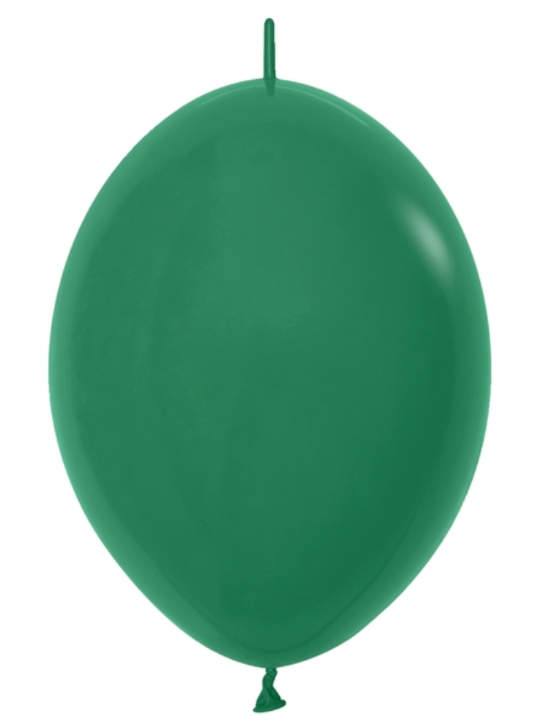 12" Sempertex Fashion Forest Green Link-O-Loon Latex Balloons | 50 Count