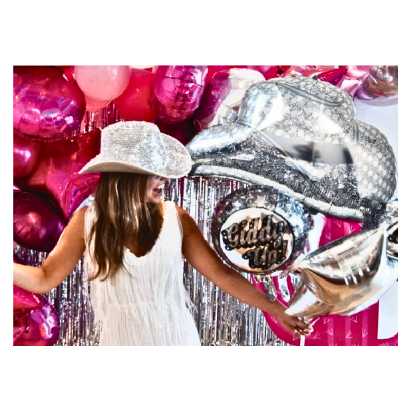 33" Anagram Disco Western Hat Balloon | 1 count