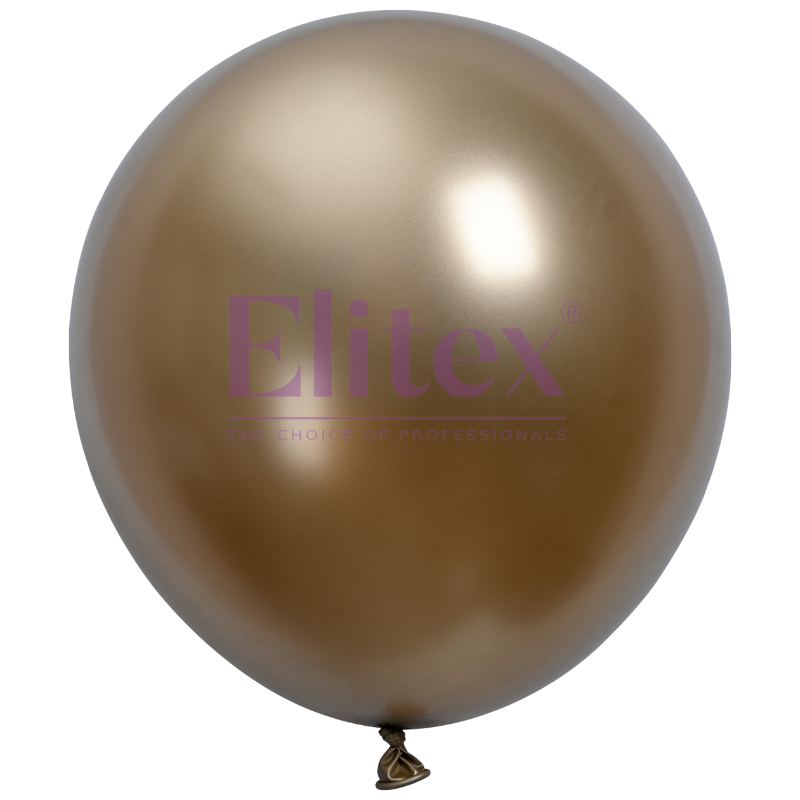 18" Gold Metallic SuperGlow Round Latex Balloons | 10 Count