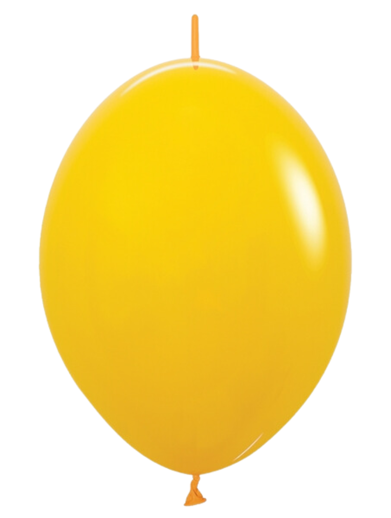 12" Sempertex Deluxe Honey Yellow Link-O-Loon Latex Balloons | 50 Count