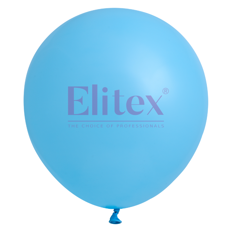 24" Elitex Light Blue Standard Round Latex Balloons | 5 Count