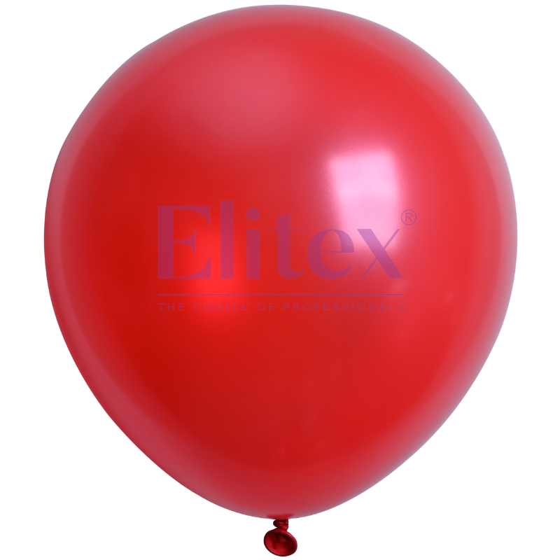 36" Elitex Metallic Ruby Red Pearlized Round Latex Balloons - 3 Foot Jumbo | 3 Count