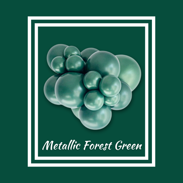 5" TUFTEX Metallic Pearlized Forest Green Latex Balloons | 50 Count