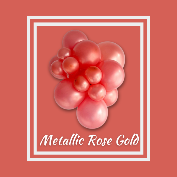 11" TUFTEX Metallic Pearlized Rose Gold Latex Balloons | 100 Count