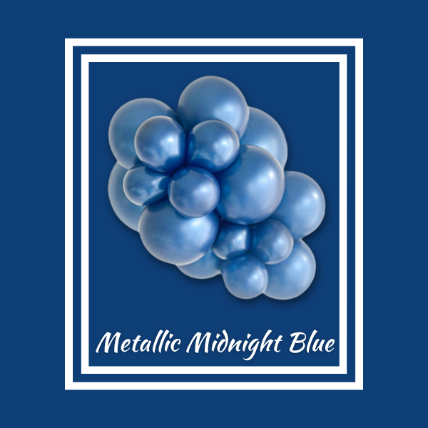 11" TUFTEX Metallic Pearlized Midnight Blue Latex Balloons | 100 Count