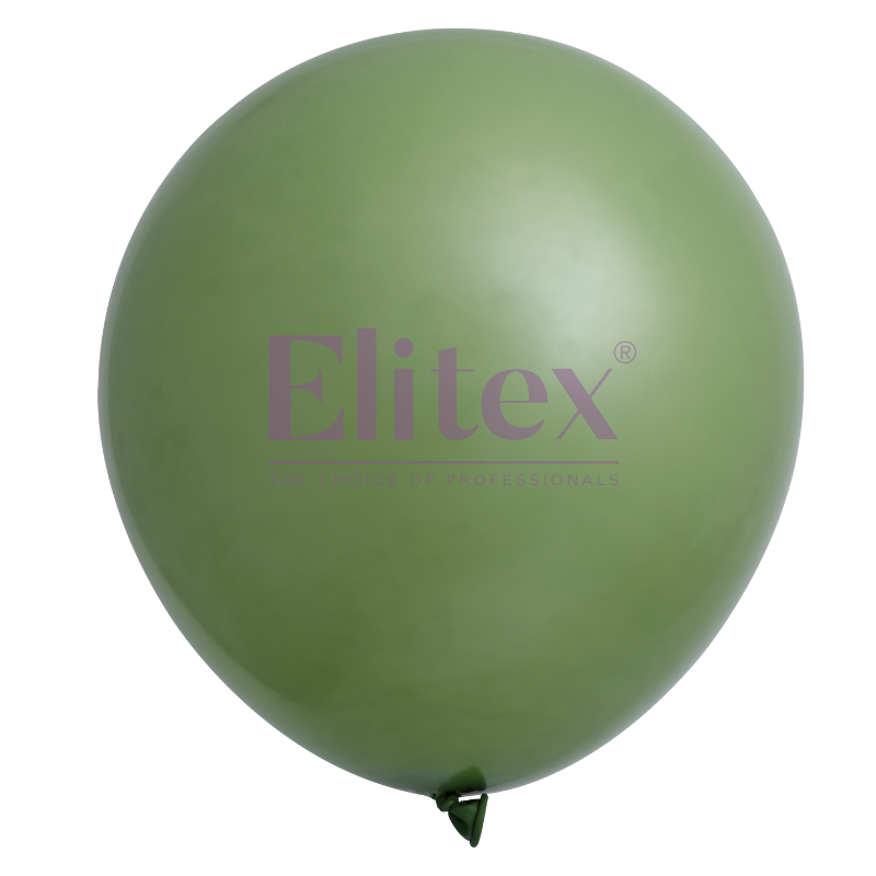 18" Elitex Olive Green Standard Round Latex Balloons | 10 Count