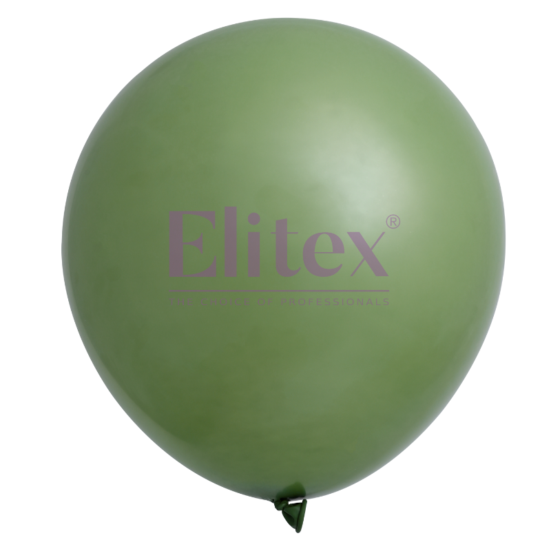 24" Elitex Olive Green Standard Round Latex Balloons | 5 Count