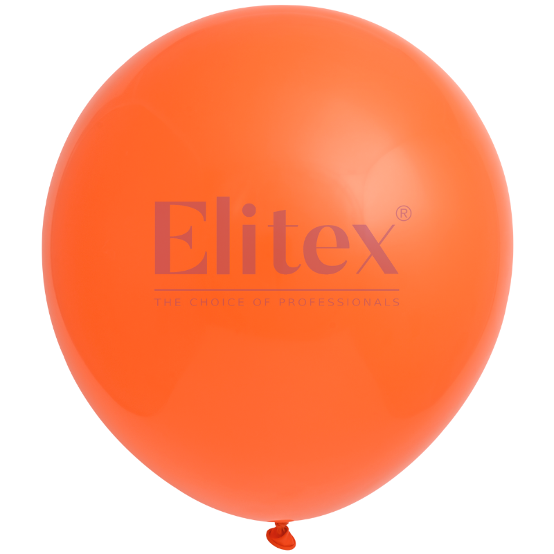 24" Elitex Orange Standard Round Latex Balloons | 5 Count