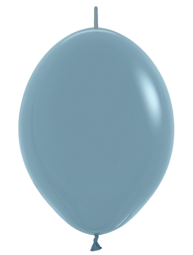 6" Sempertex Pastel Dusk Blue Link-O-Loon Latex Balloons | 50 Count