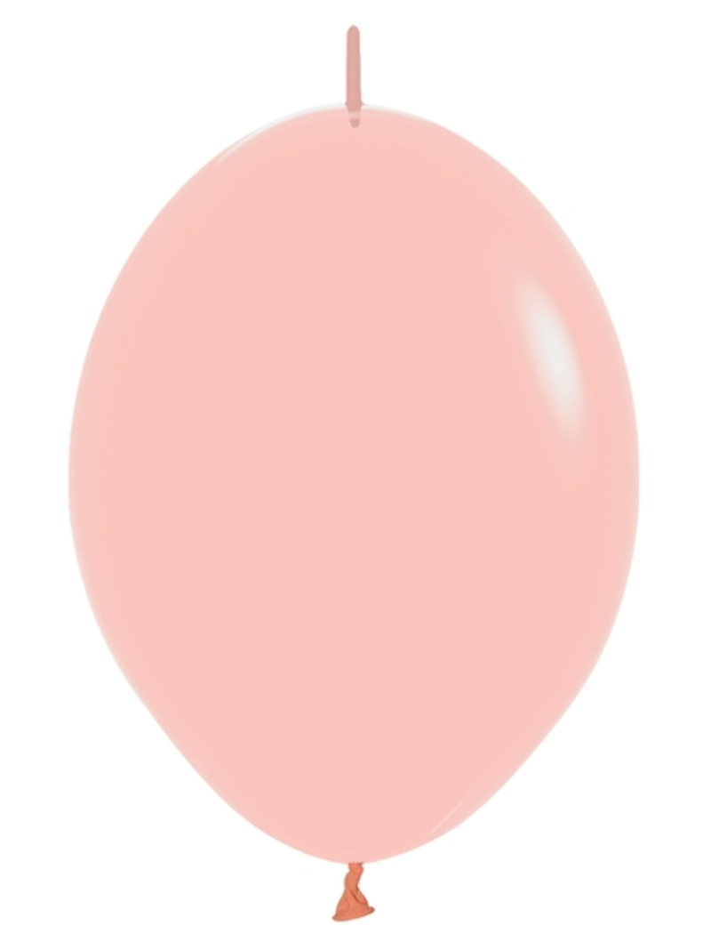 6" Sempertex Pastel Matte Melon Link-O-Loon Latex Balloons | 50 Count