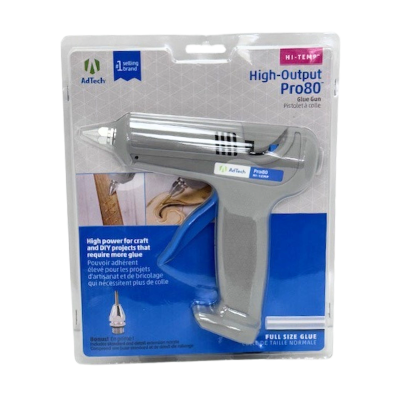 AdTech Pro80 High Temp Full Size Hot Glue Gun - Includes 2 Nozzles! | 1 Count