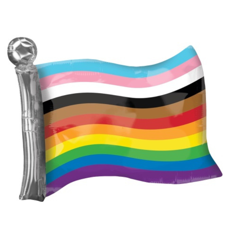 27" Anagram LGBTQ Rainbow Flag Foil Balloon | 1 Count