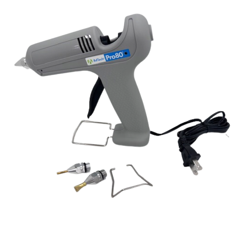 AdTech Pro80 Plus High Temp Full Size Hot Glue Gun - Includes 3 Nozzles! | 1 Count