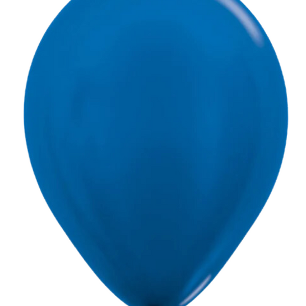 5 Inch Sempertex Metallic Blue Latex Balloons