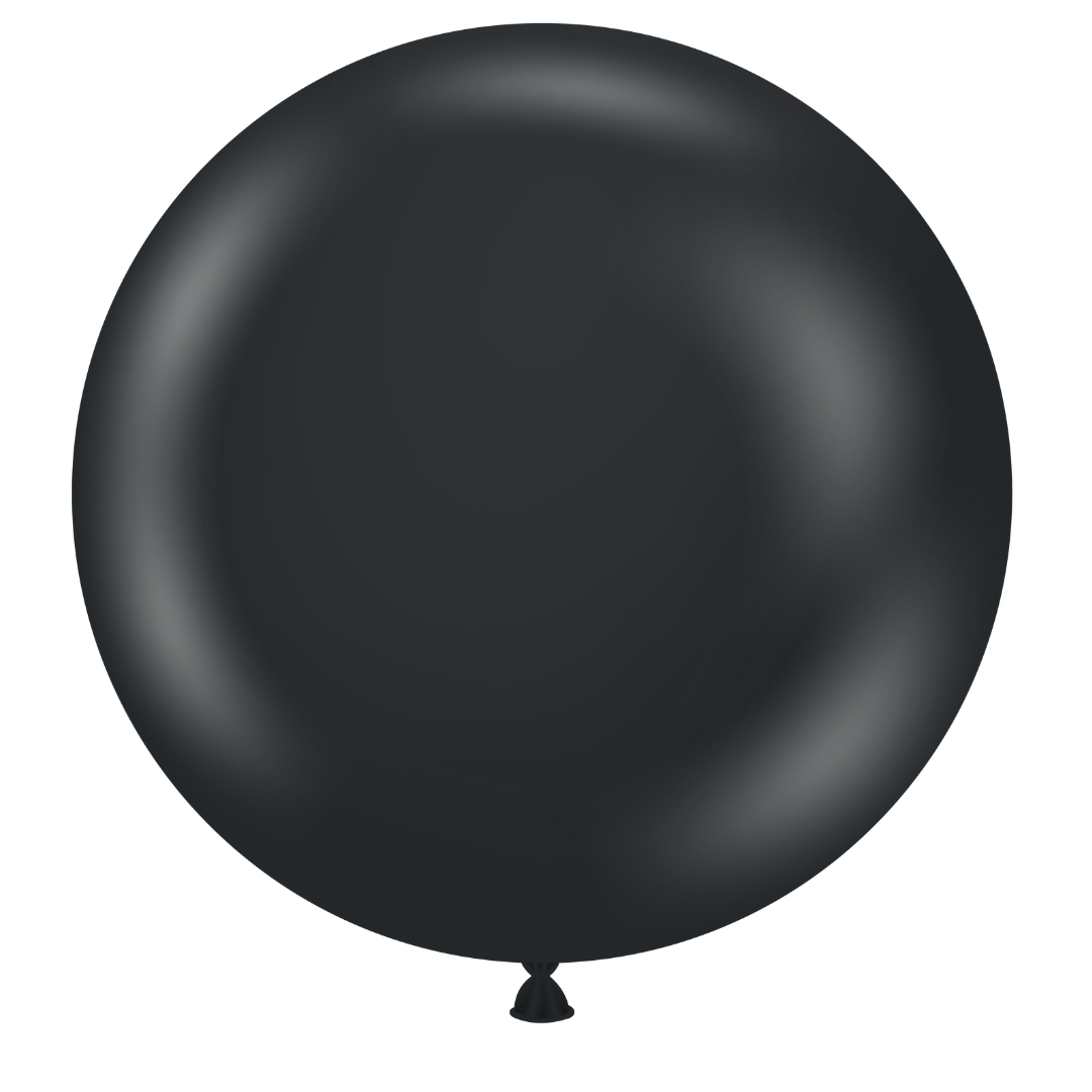 24" TUFTEX Effects Shadow - Black Metallic Latex Balloons | 25 Count