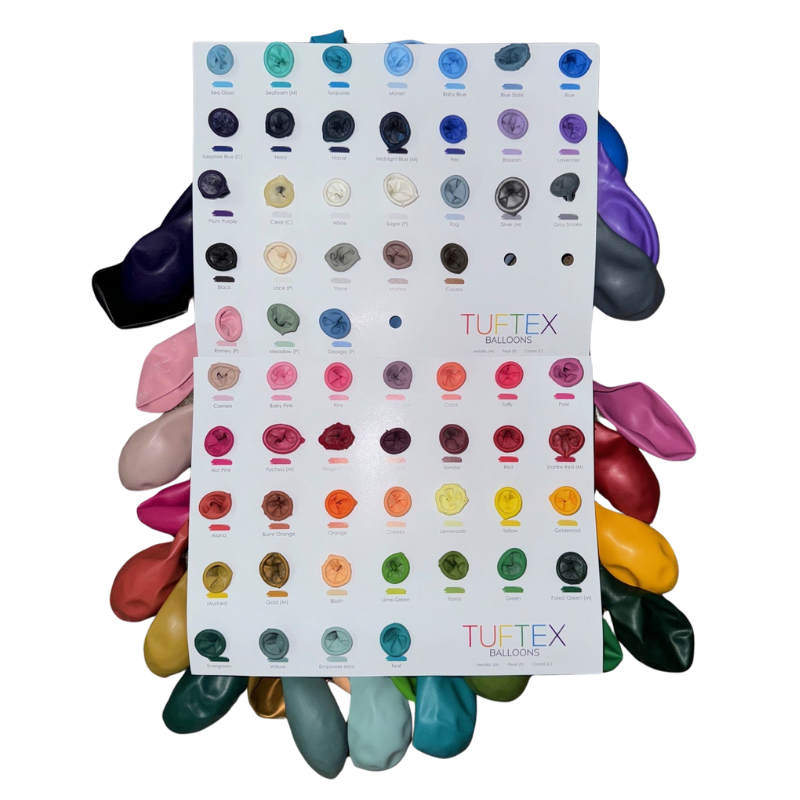 TUFTEX Sample Portfolio - All Colors In 11" Balloons | 1 Count