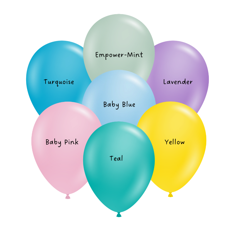 17" TUFTEX Pastel Assortment Latex Balloons | 50 Count