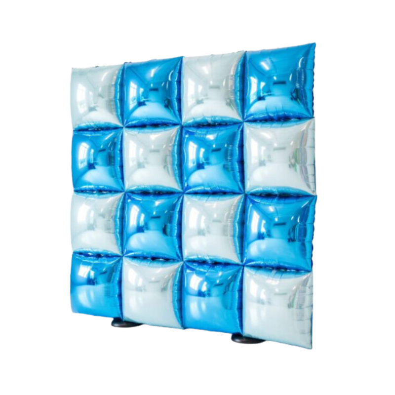 24" Etc. Tuftex Squared Blue & Pale Blue - 2 Sided Square Foil Balloon | 1 Count