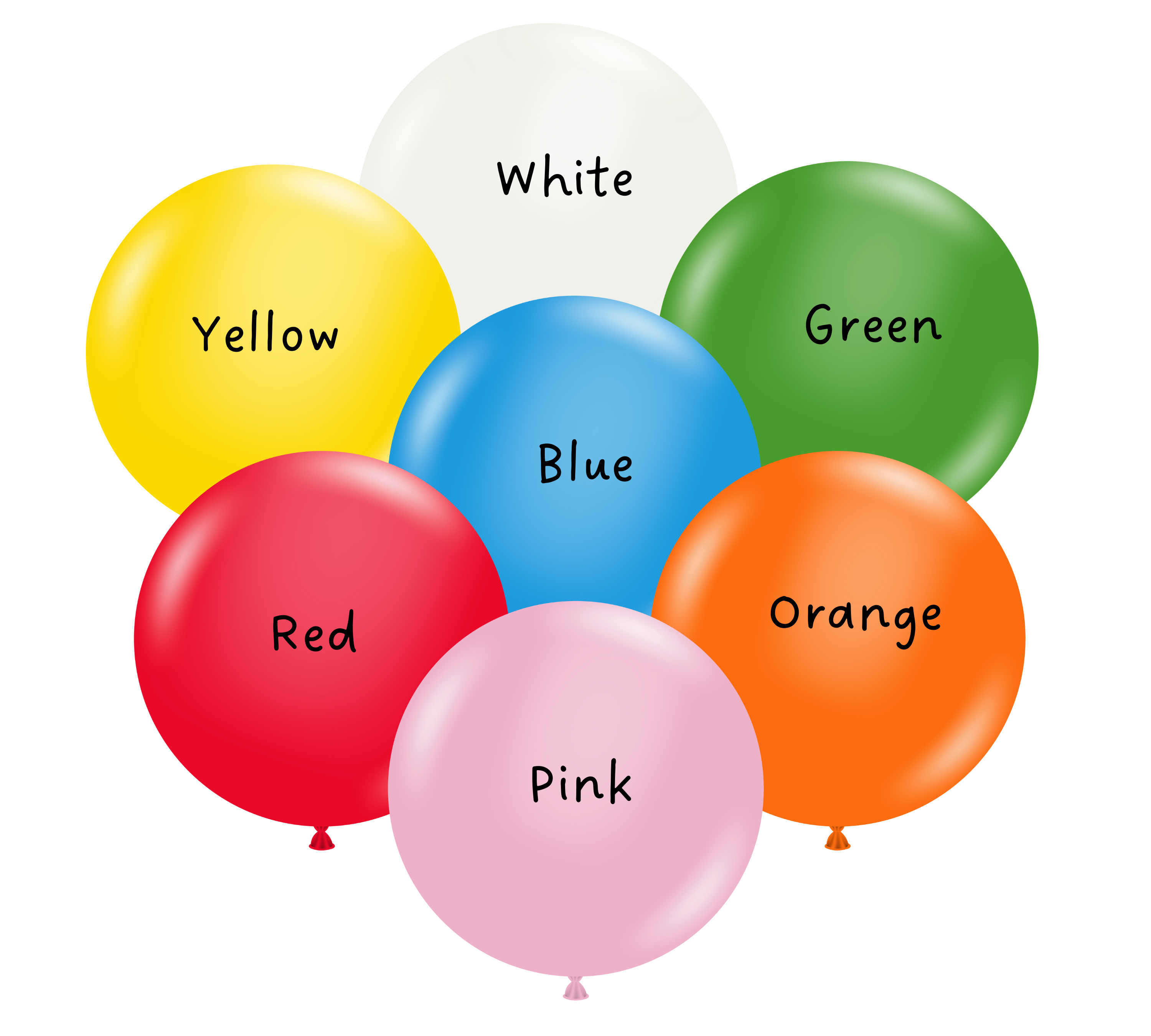 5" TUFTEX Standard Assortment With White Latex Balloons | 50 Count