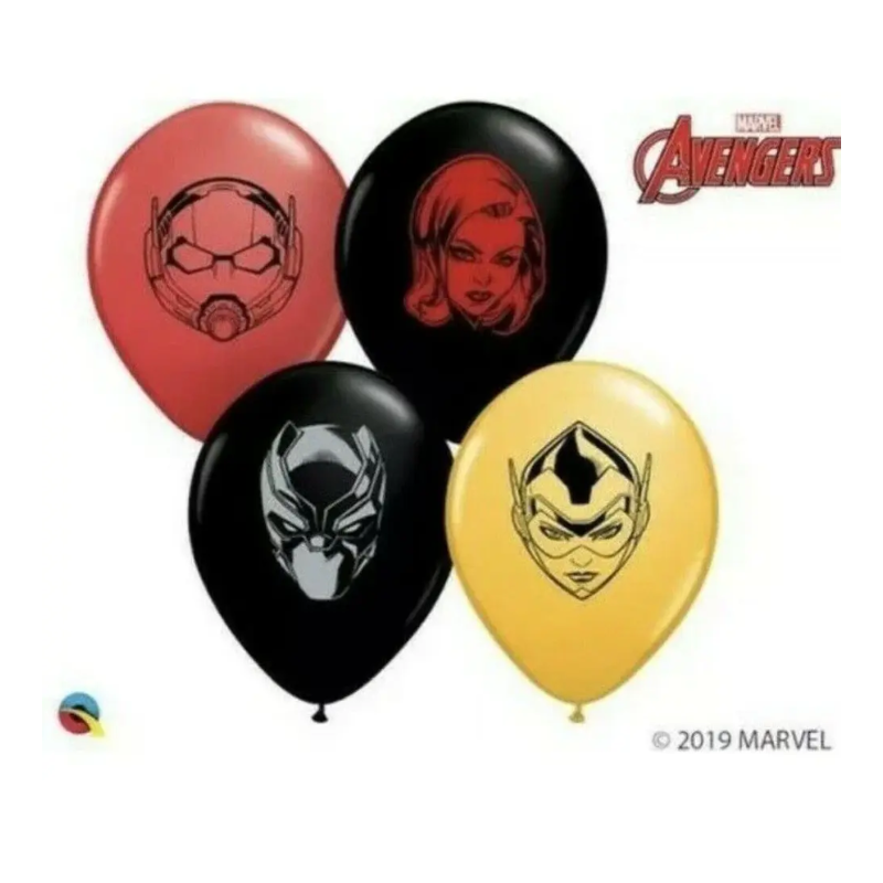 5" Qualatex Marvel Characters Face Assortment Latex Balloons | 100 Count