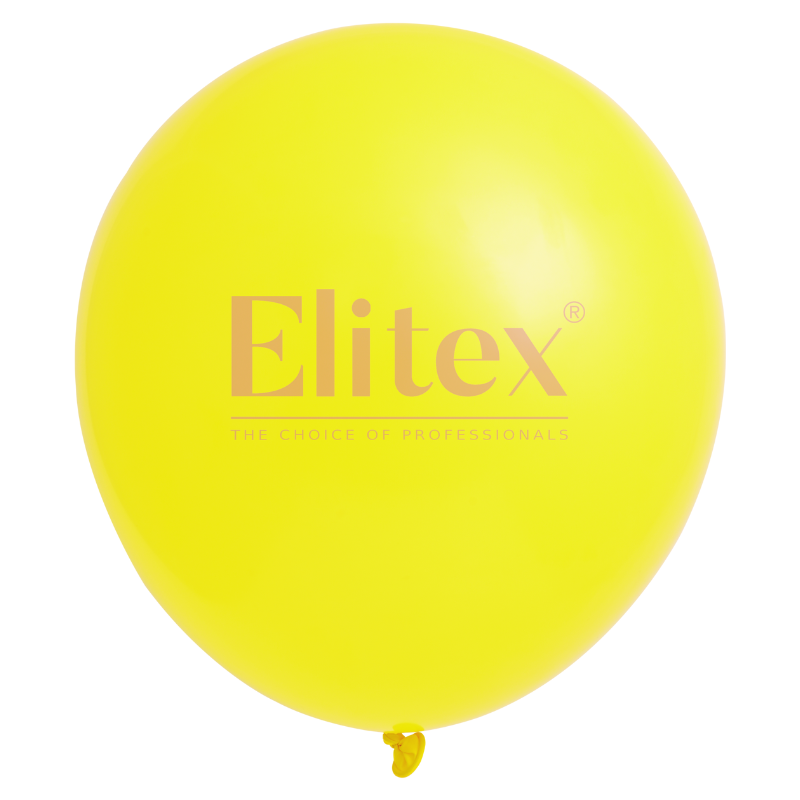 18" Elitex Yellow Standard Round Latex Balloons | 10 Count