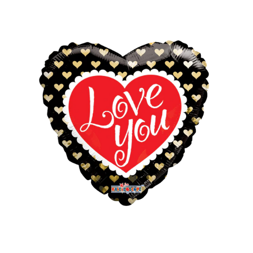 9" Conver Golden Hearts I Love You Foil Airfill Balloon (P18) | Buy 5 Or More Save 20%