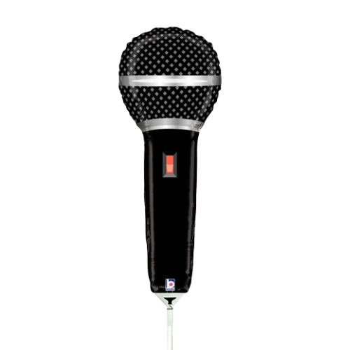 14" Betallic Microphone Airfill Foil Balloon | Buy 5 Or More Save 20%