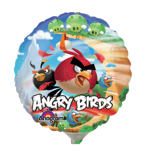 9" Anagram Angry Birds Foil Airfill Balloon | Buy 5 Or More Save 20%