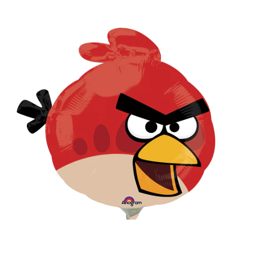 14" Anagram Angry Birds Red Airfill Foil Balloon | Buy 5 Or More Save 20%