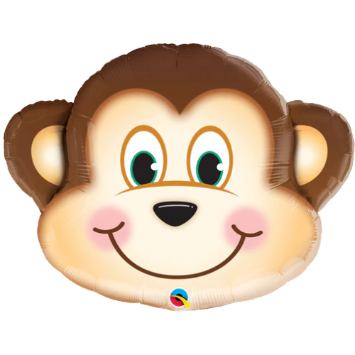 14" Qualatex Mischievous Monkey Foil Airfill Balloon |