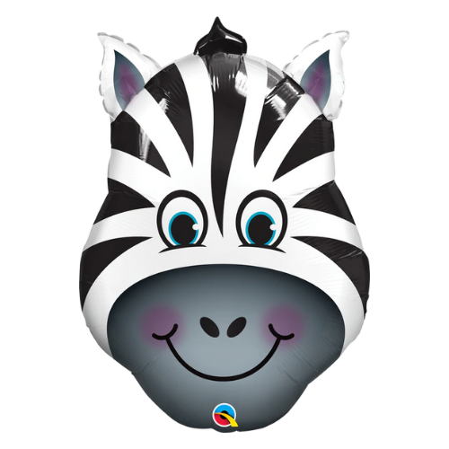 14" Qualatex Zany Zebra Foil Airfill Balloon