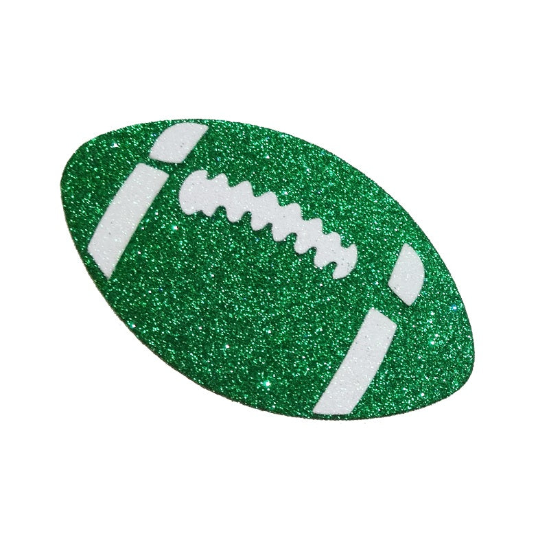 3.5′′ x 5′′ Glitter Foam Football Emerald (1 Pc.)